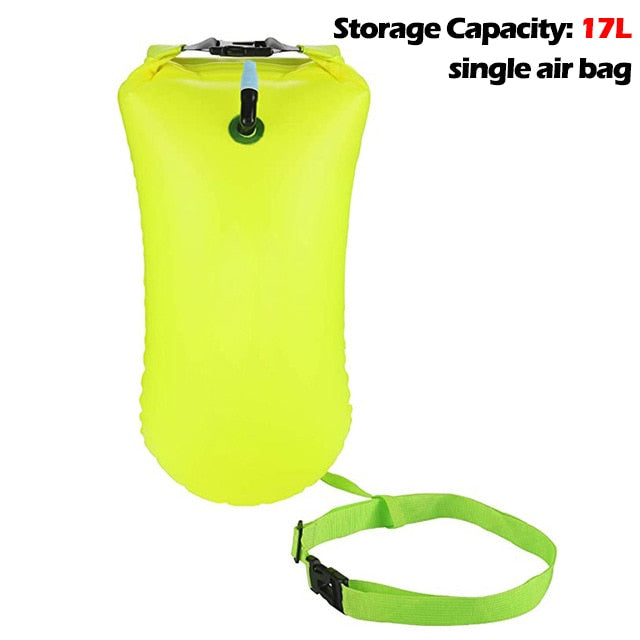 Swimming Buoy Safety Float Air Dry Bag Yellow-17L