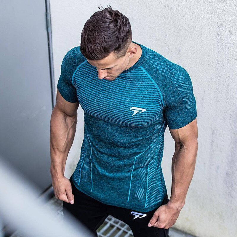 Men Gym Compression Short Sleeve T-shirt