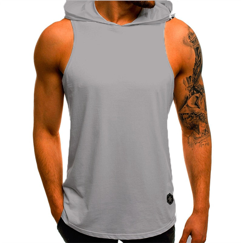 Casual Black Gym Men Tank Top