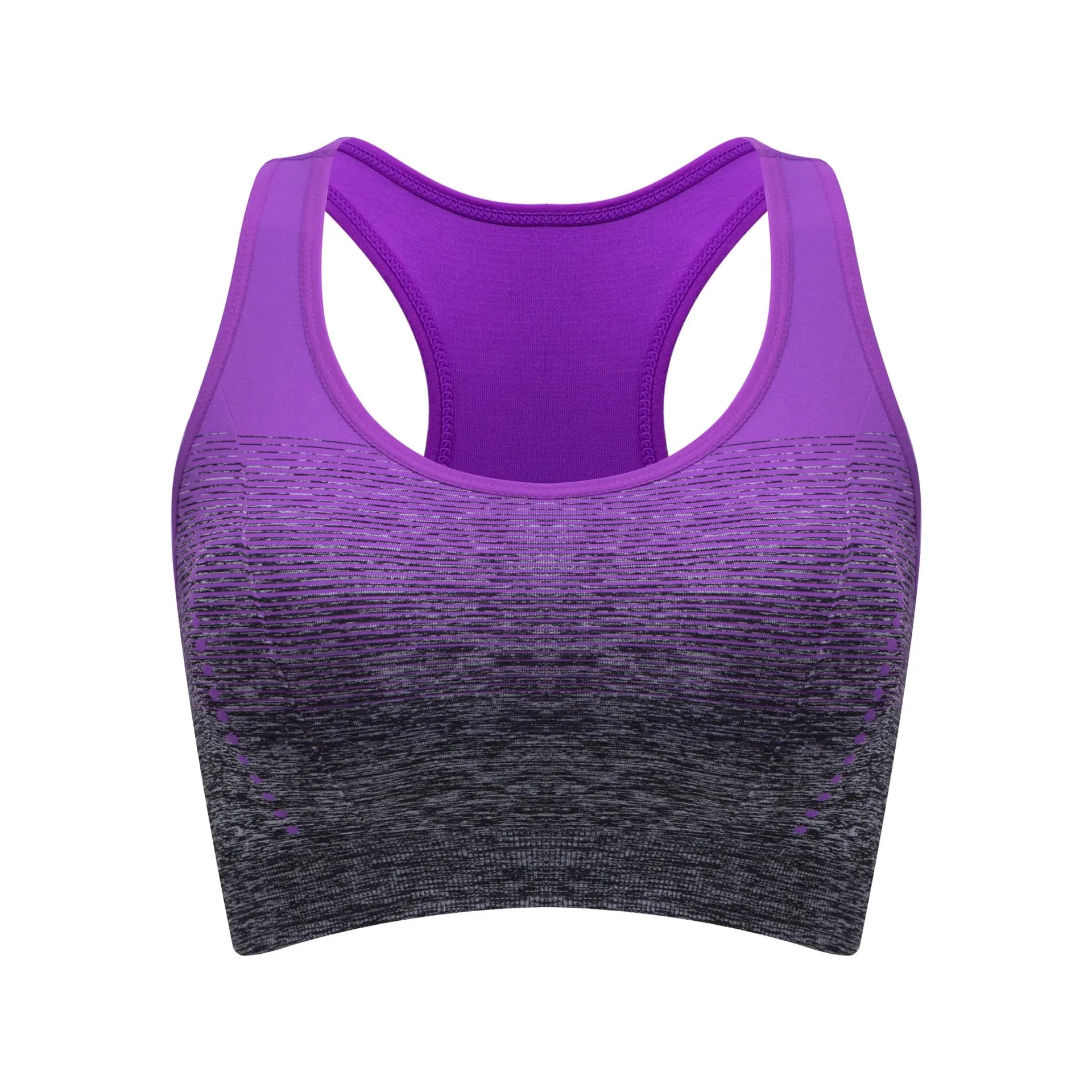 Sports Running Yoga Gym Seamless Crop Bra Purple 30