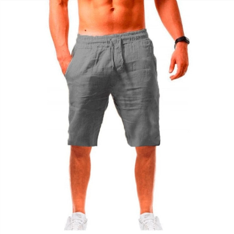 Men Gym Cotton Linen Pants Picture color 11