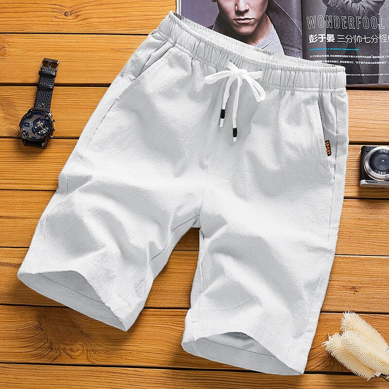 Men Gym Cotton Linen Pants Picture color 14