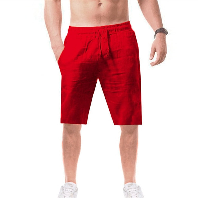 Men Gym Cotton Linen Pants Picture color 15