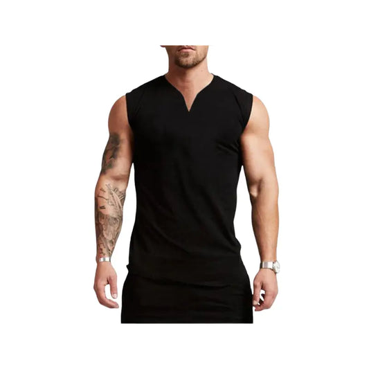 V Neck Cotton Bodybuilding Tank Top