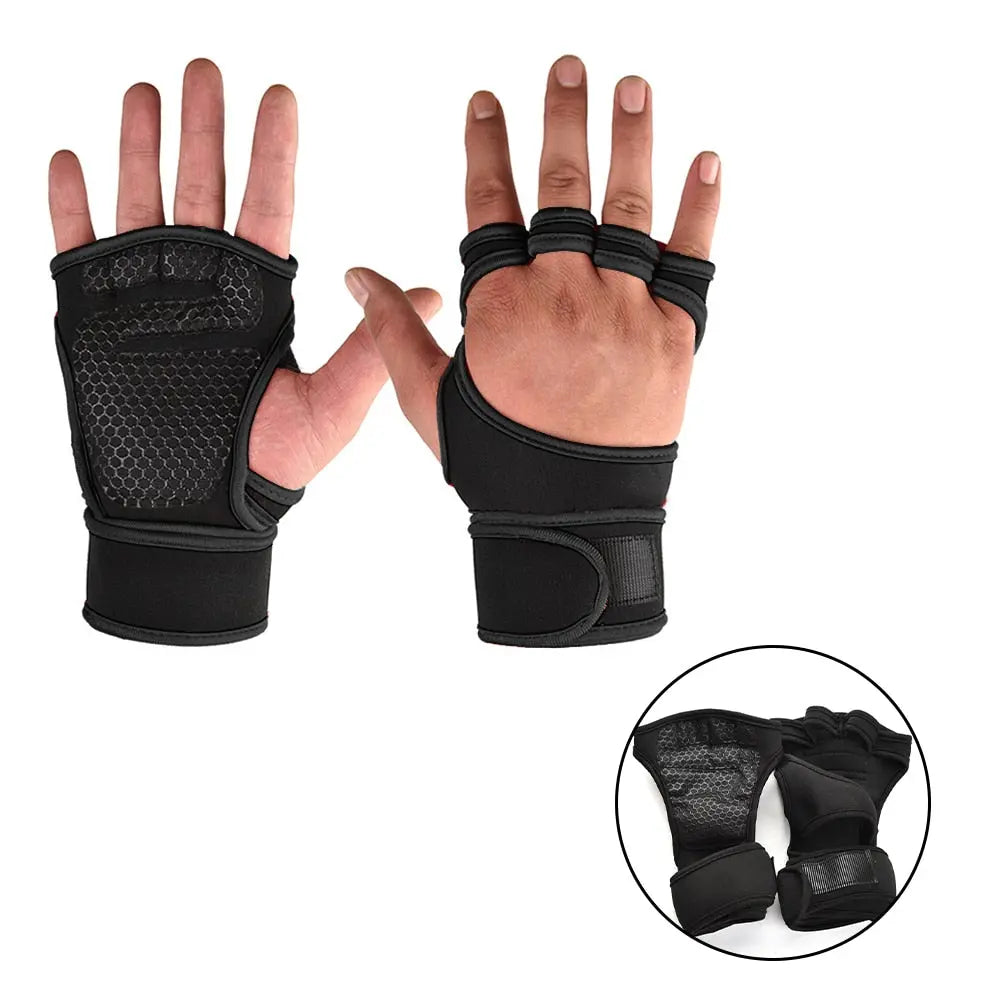 Weightlifting Training Gloves Type B-Black