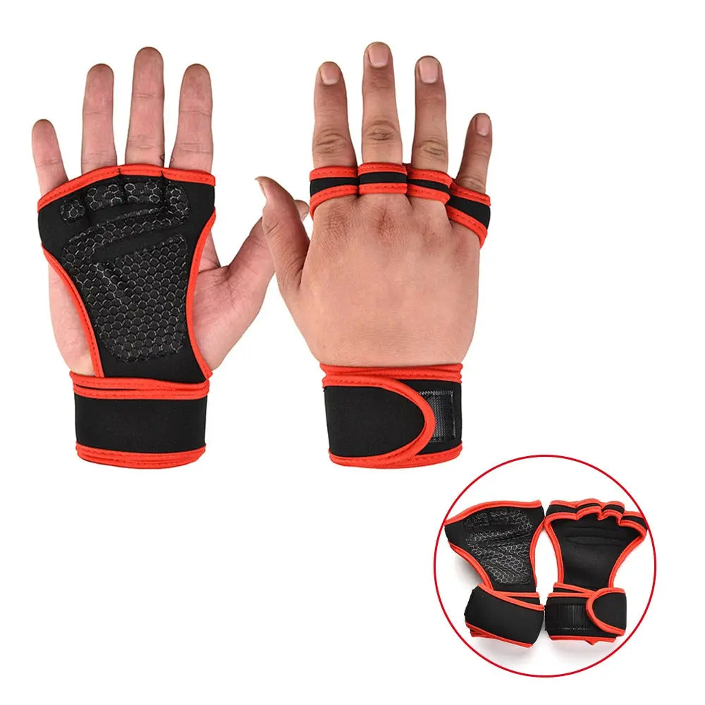 Weightlifting Training Gloves Type A-Red