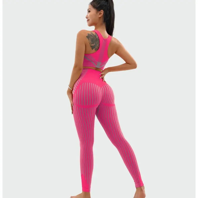 Women High Waist Seamless Yoga Set 4