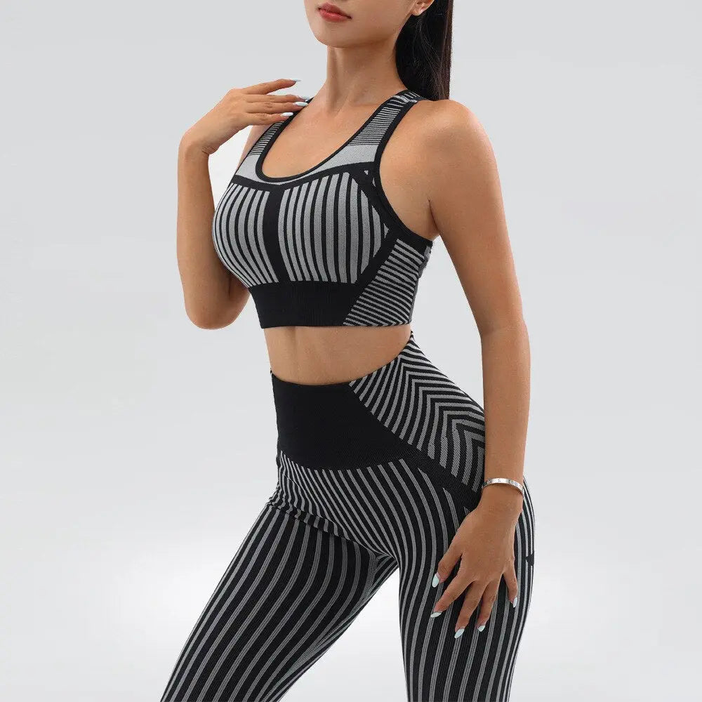 Women High Waist Seamless Yoga Set 2