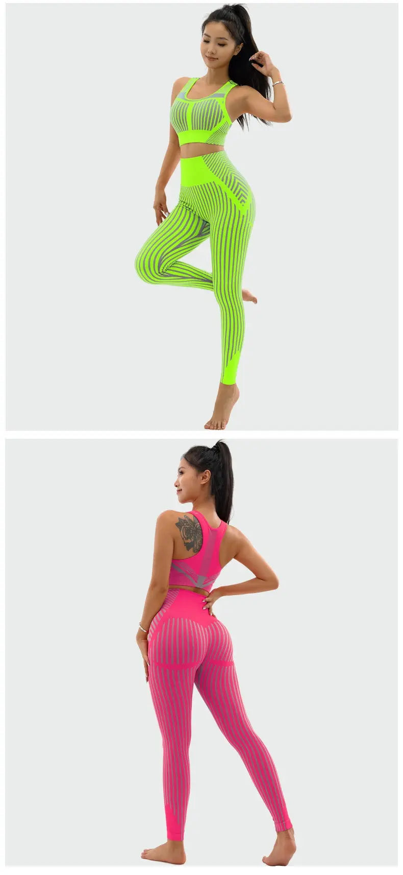 Women High Waist Seamless Yoga Set