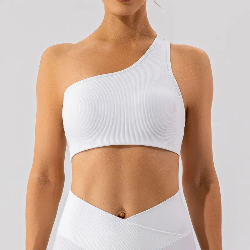 Women Beautiful Back Athletic Bra Suit White bra
