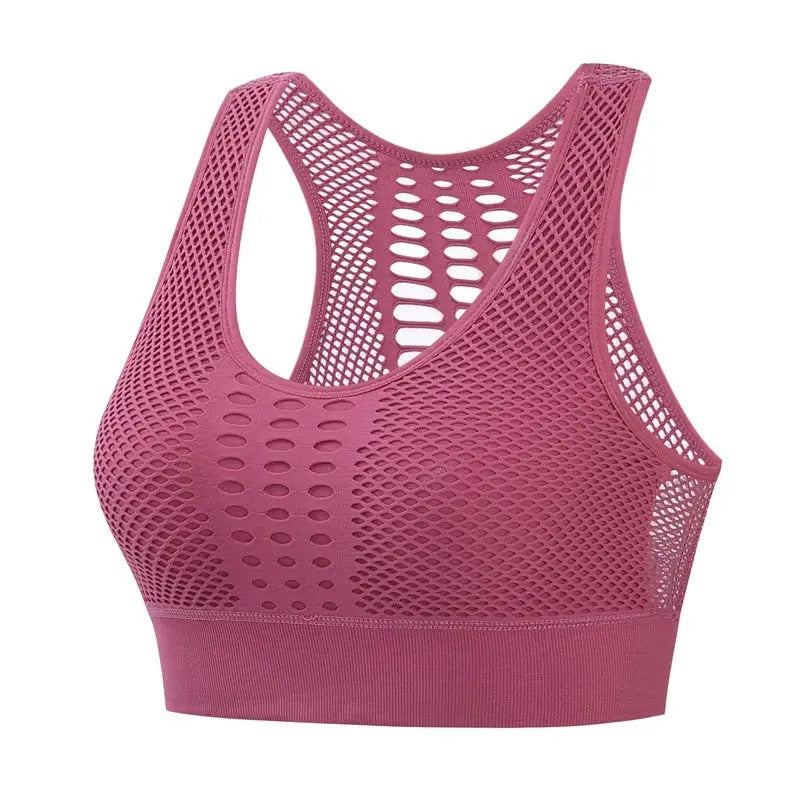 Women Breathable Active Bra Red