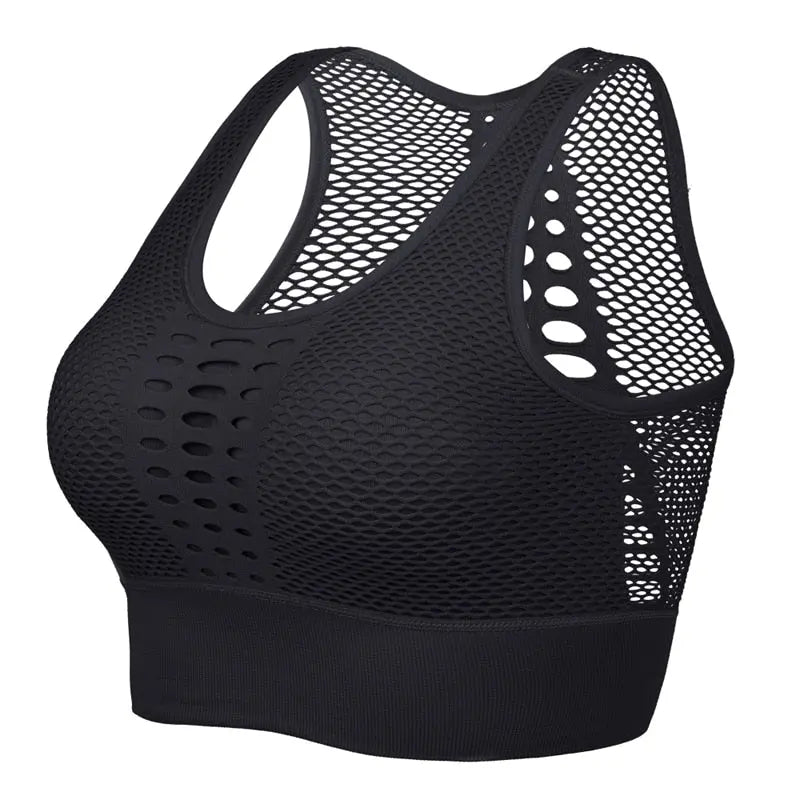 Women Breathable Active Bra Black