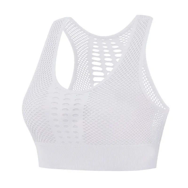 Women Breathable Active Bra White