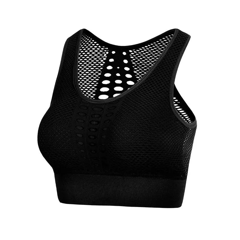 Women Breathable Active Bra Black