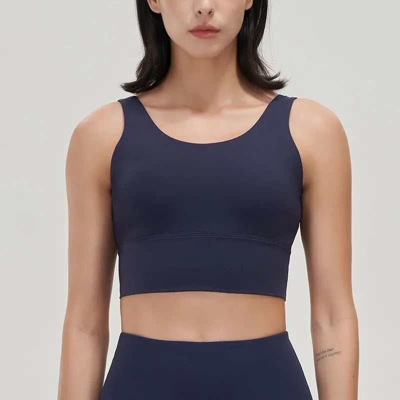 Women Crop Top Bra Dark Blue