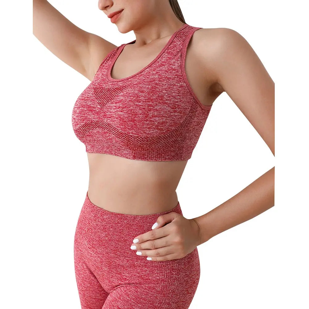 Women Fitness Clothes Set Watermelon Red