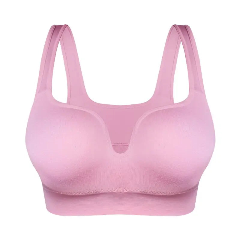 Women Fitness Running Bras charming pink