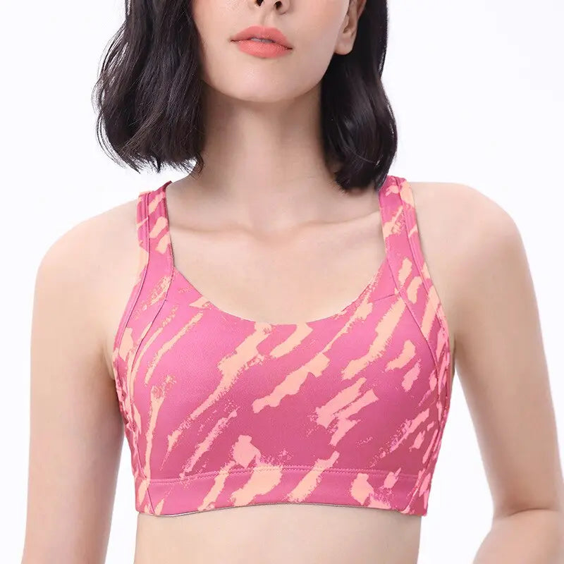 Women Fitness Sports Bras Pink