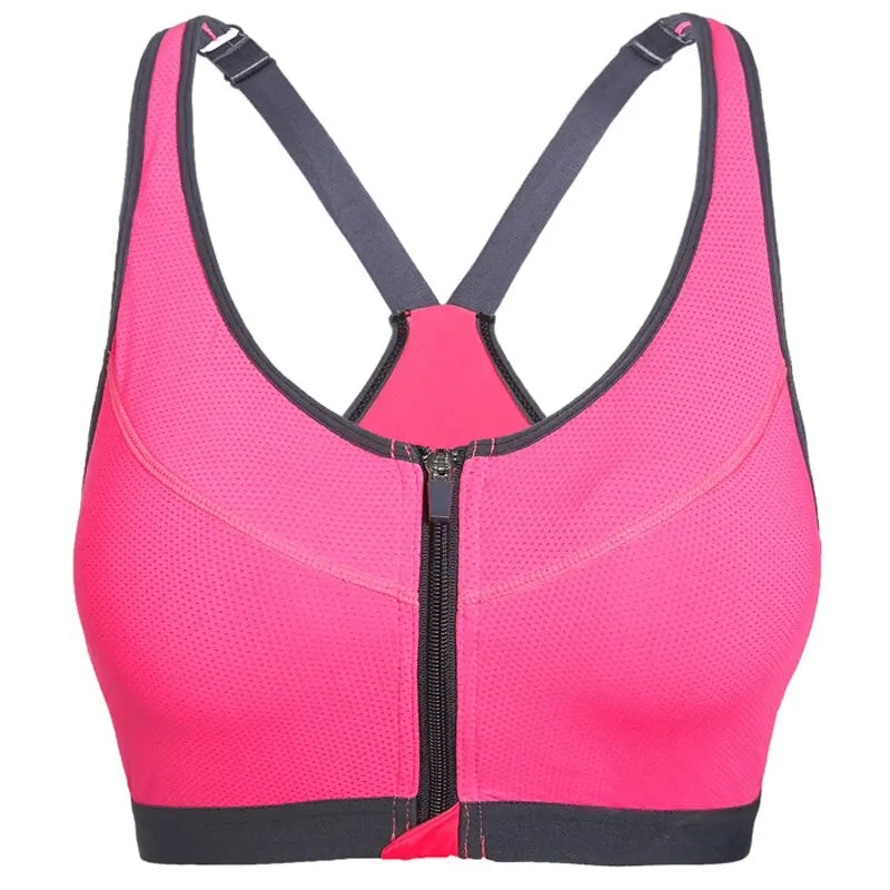 Women Front Zipped Comfort Sports Bra