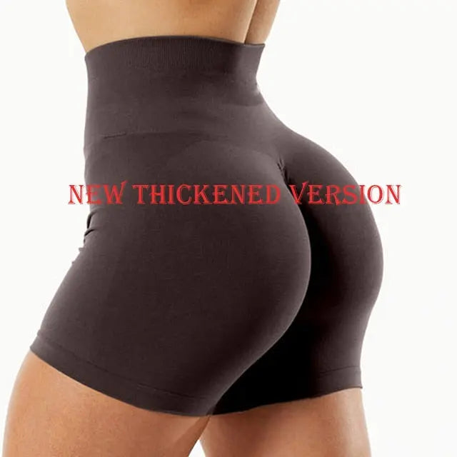 Women High Waist Amplify Seamless Shorts Chocolate