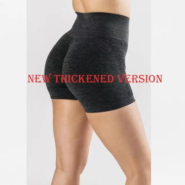 Women High Waist Amplify Seamless Shorts Black Gray