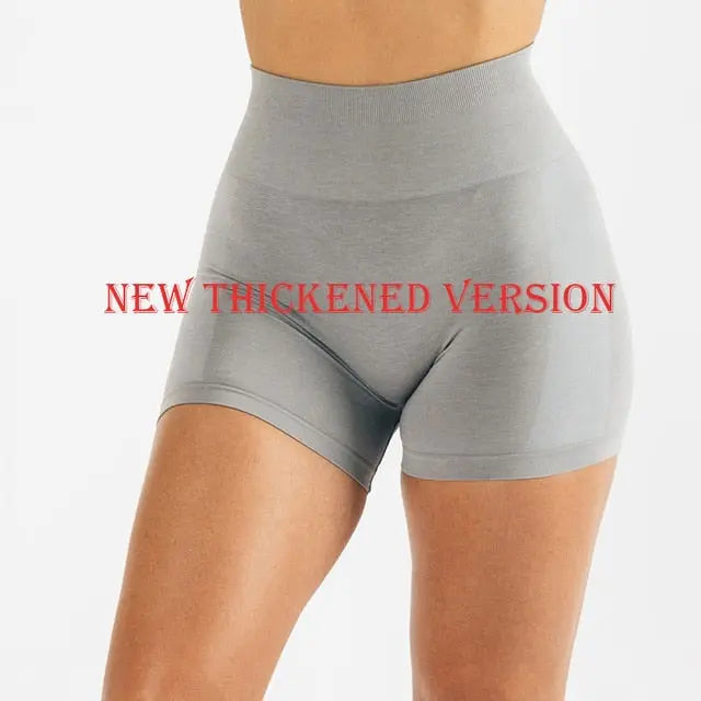 Women High Waist Amplify Seamless Shorts Light Gray