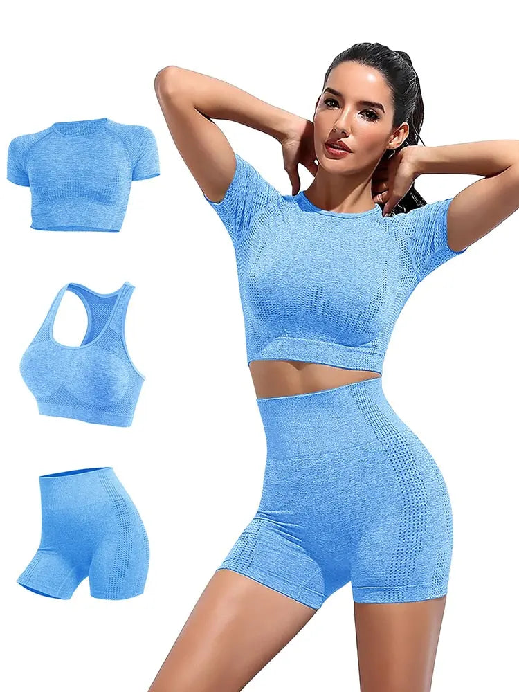 Women Hip Lifting Suit Blue