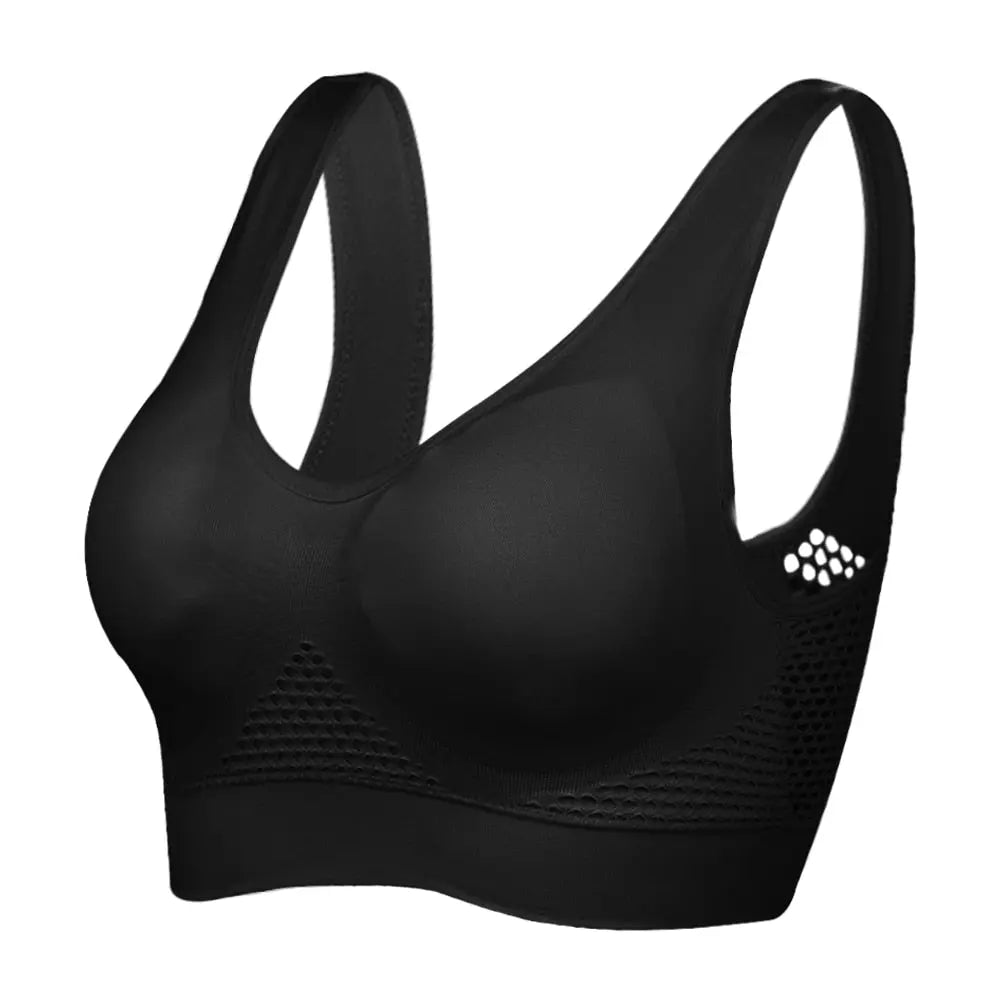 Women Hollow Out Sports Bra Black