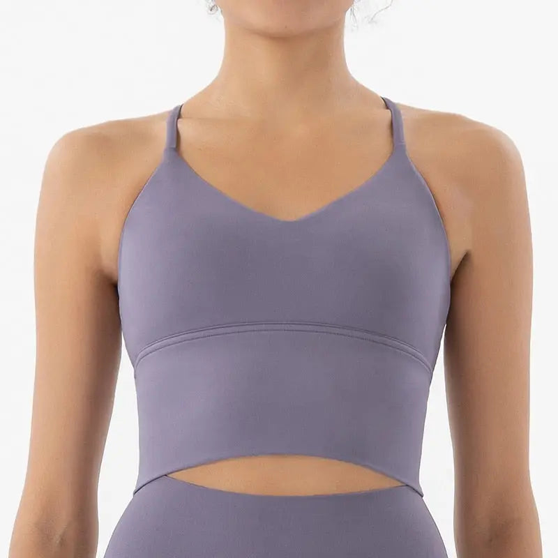 Women Nylon Sports Bra Amethyst