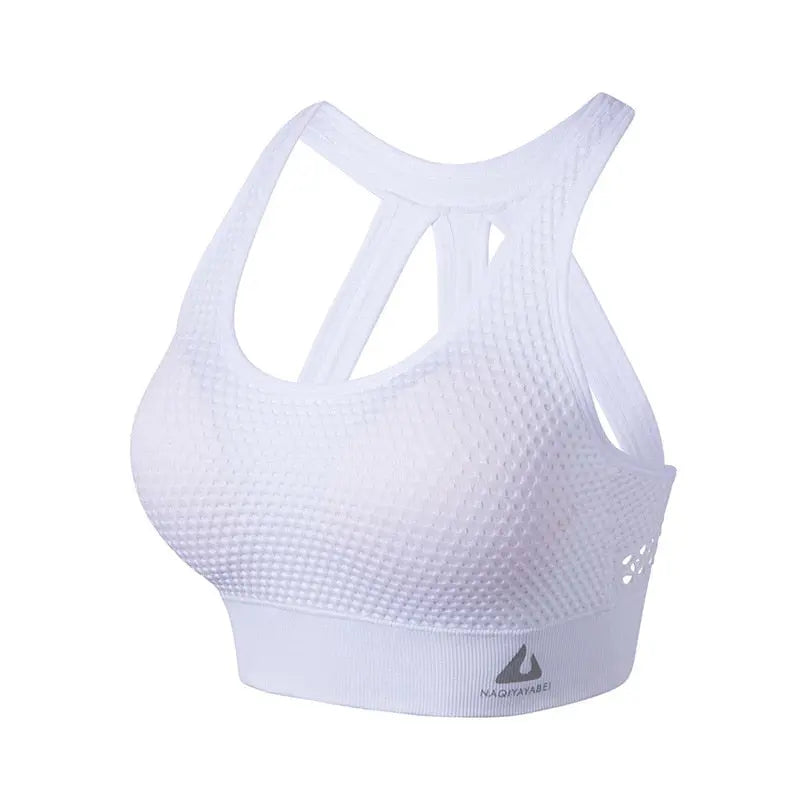 Women Rose Red Sport Bra White 11