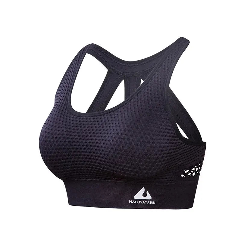 Women Rose Red Sport Bra Black 11