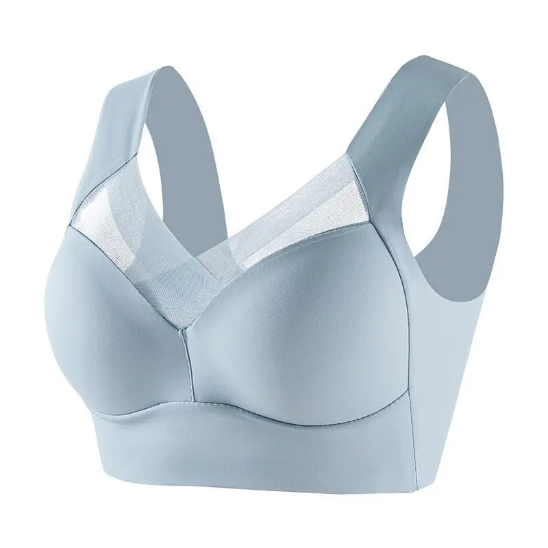 Women Seamless Sports Bras Light Blue