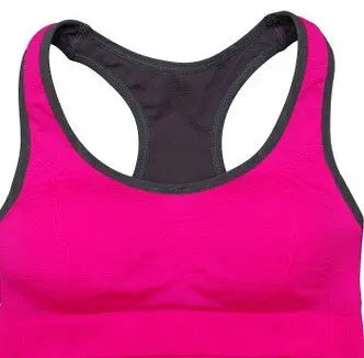 Women Seamless Yoga Sport Bra red