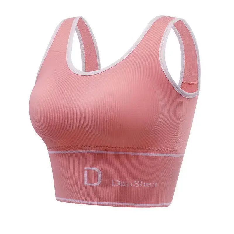 Women Seamless Yoga Sports Bra pink