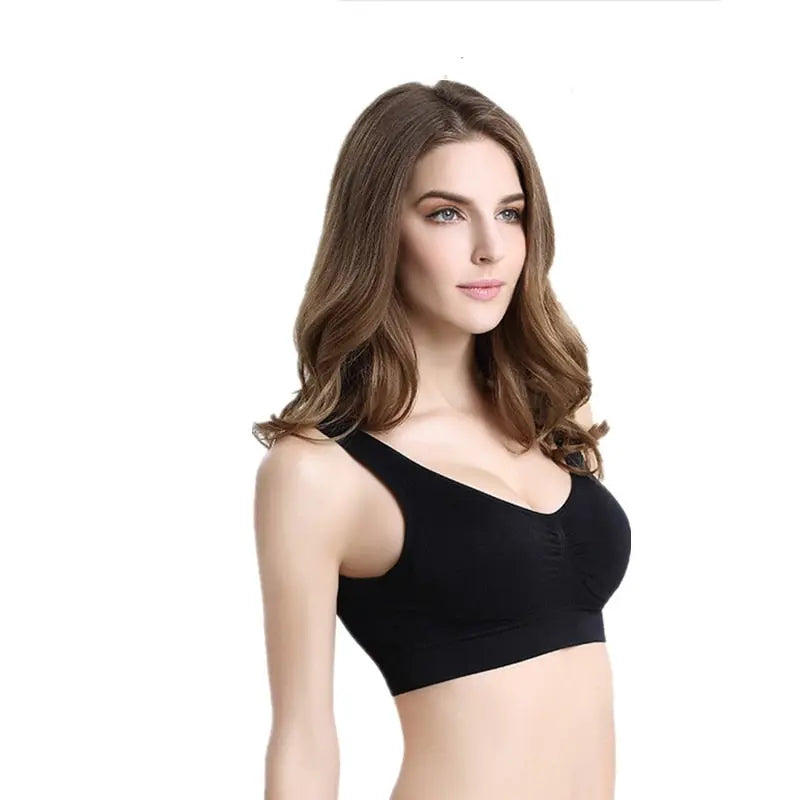 Women Sport Seamless Yoga Bra Black