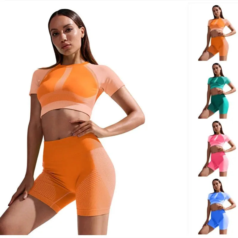 Women Summer Seamless Yoga Set