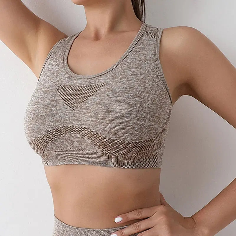 Women Underwear Sport Bra Khaki