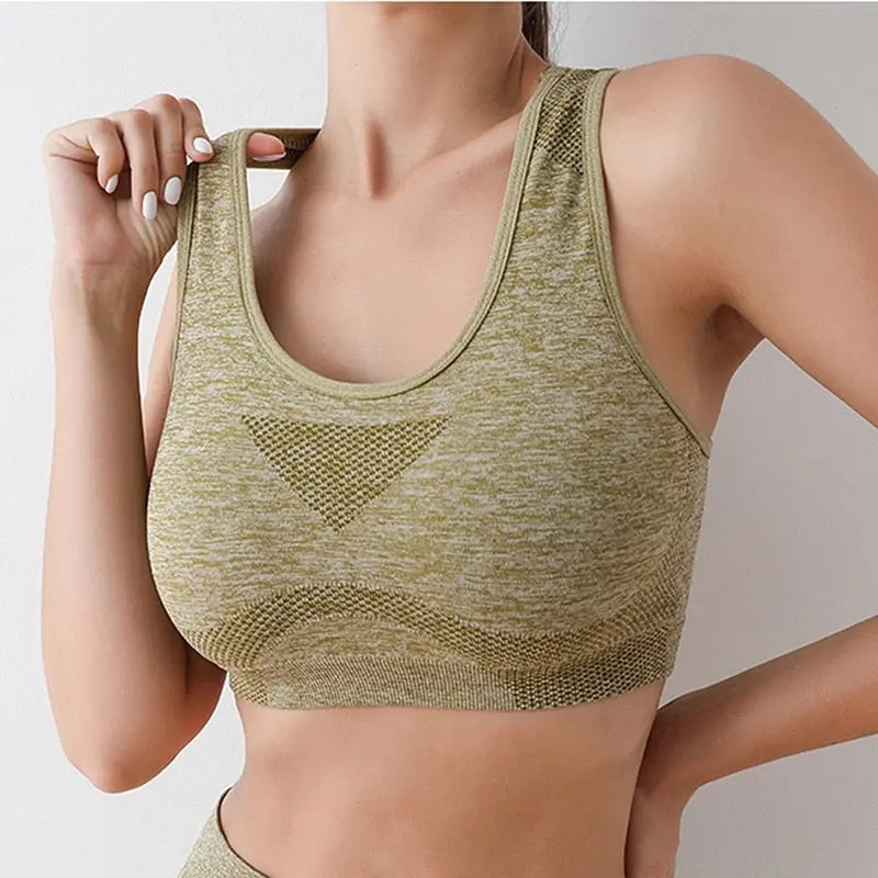 Women Underwear Sport Bra Yellow