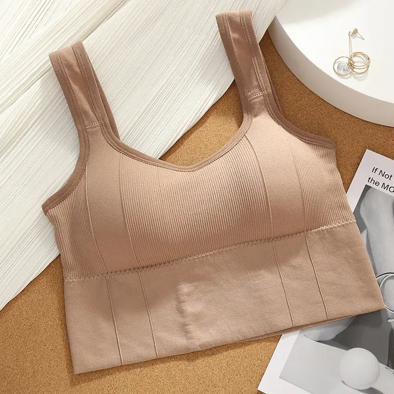 Women Underwear Sport Bra khaki Free Size