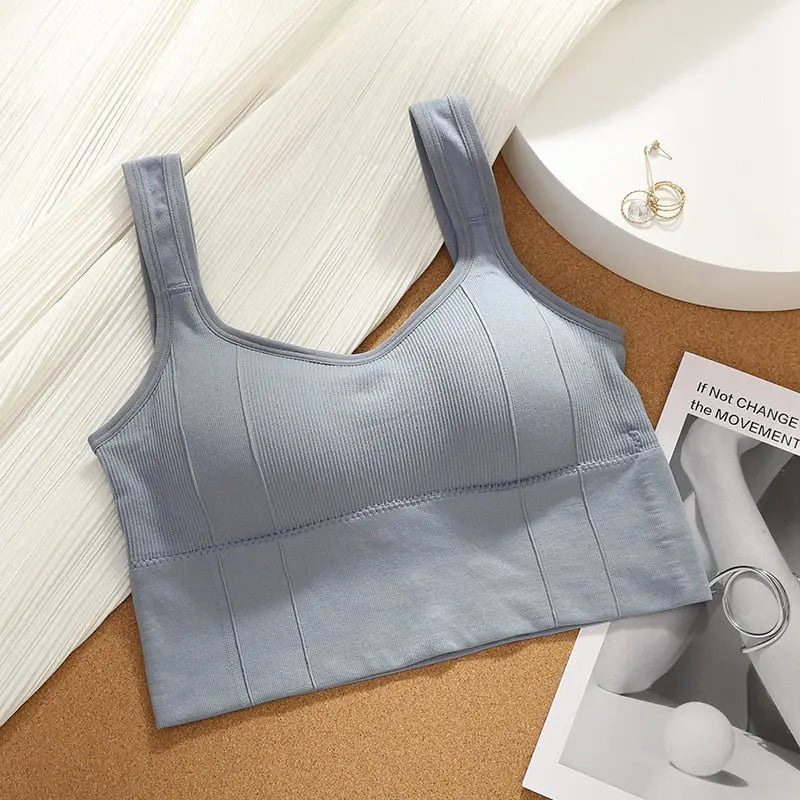 Women Underwear Sport Bra grey Free Size