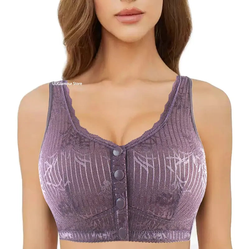 Women Wire Free Bra Purple