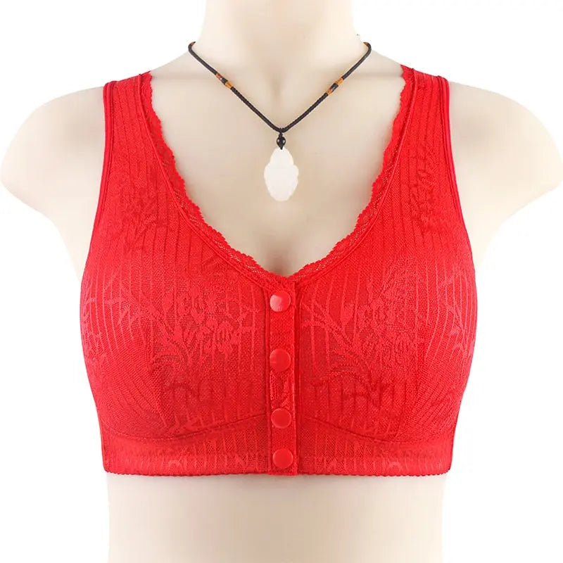 Women Wire Free Bra Red