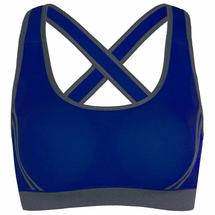 Women Wireless Moving Comfort Sports Bra Deep Blue