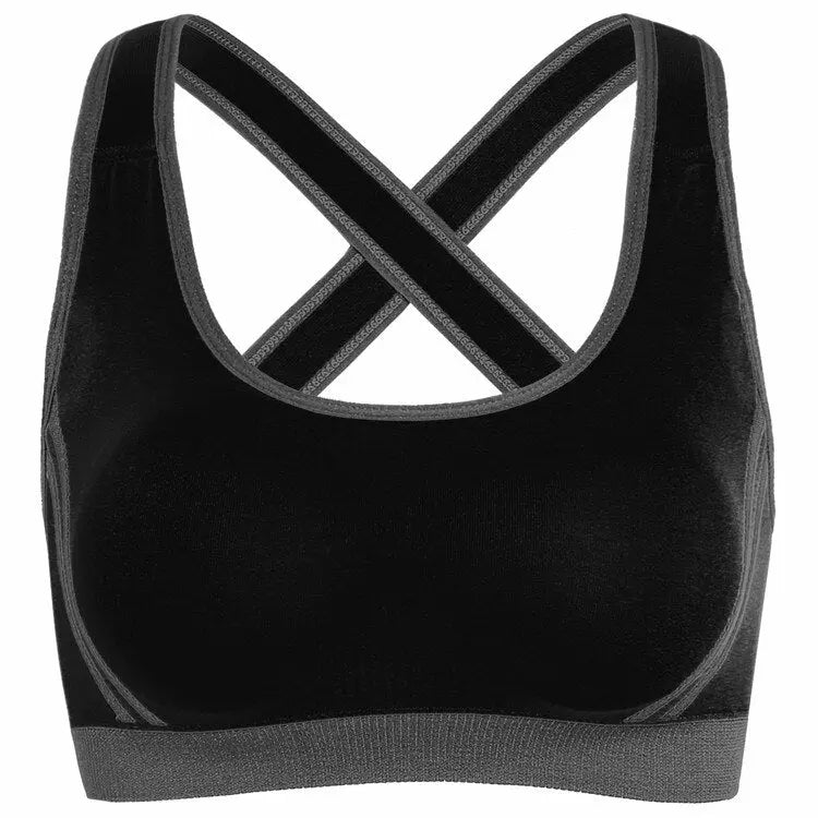 Women Wireless Moving Comfort Sports Bra Black