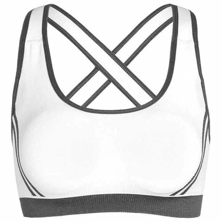 Women Wireless Moving Comfort Sports Bra White