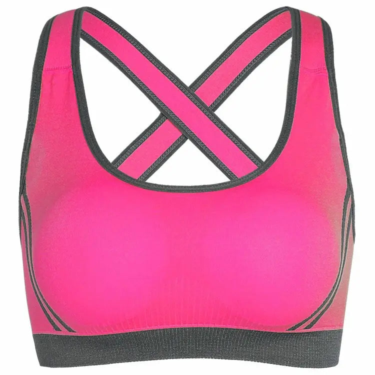 Women Wireless Moving Comfort Sports Bra Red