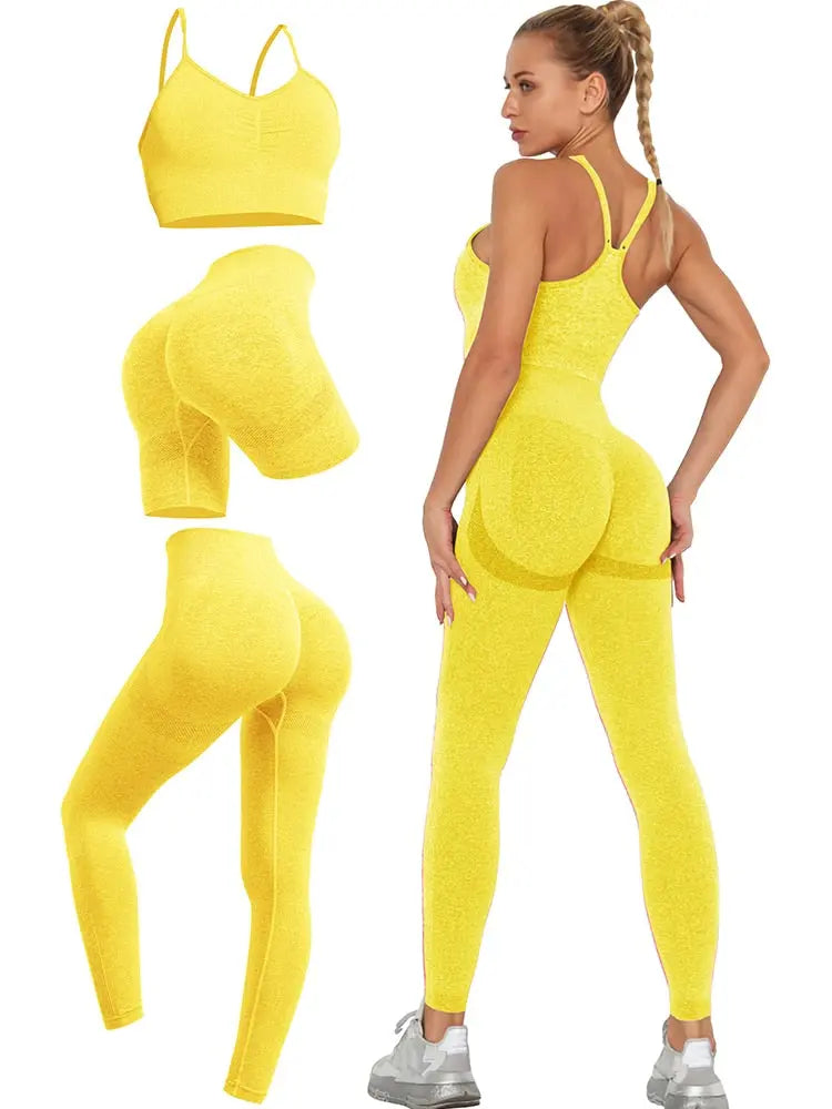 Women Workout Yoga Set yellow