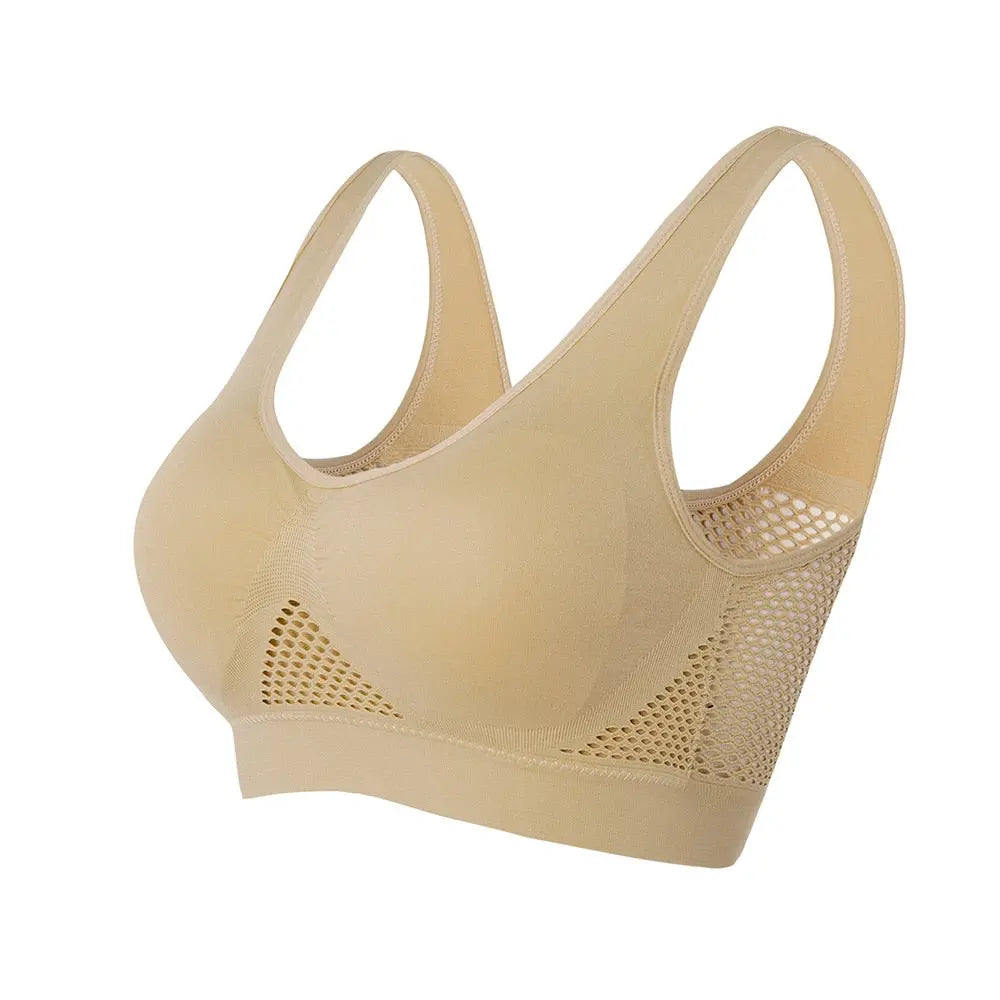 Women’s Yoga Breathable Bra Beige