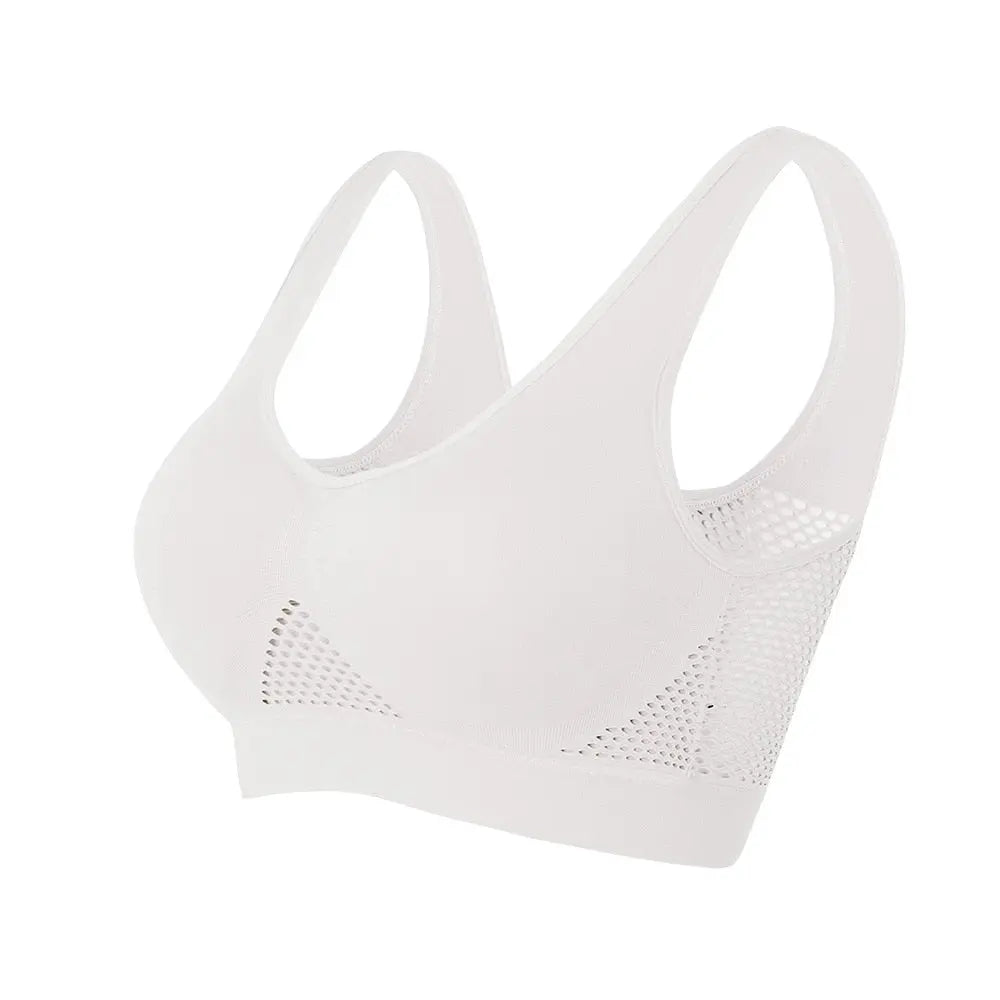 Women’s Yoga Breathable Bra White