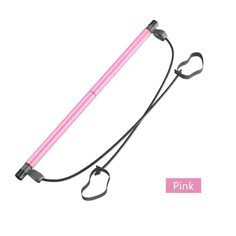 Yoga Resistance Bands Pilates Stick Pink